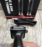 Акумуляторний триммер для носа та вух Gemei GM-3120 з 2 насадками, фото 9