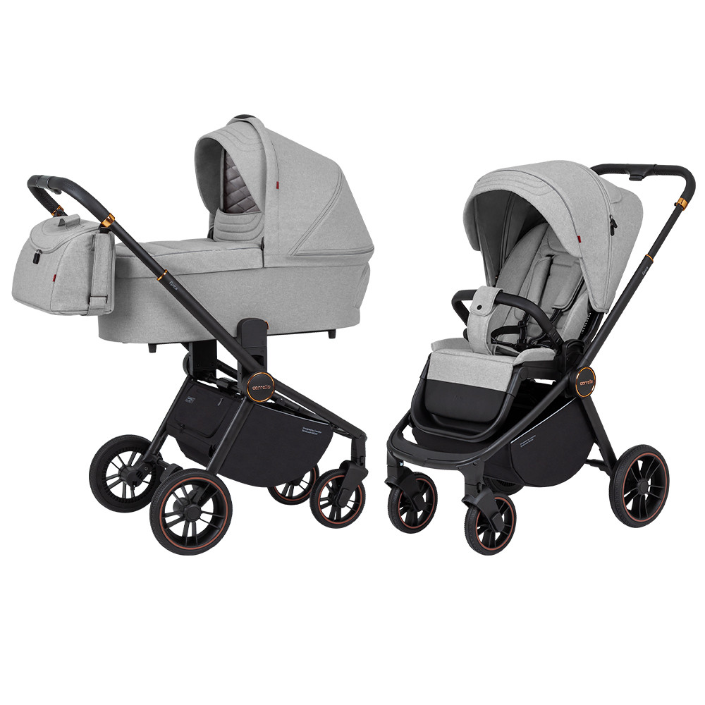Коляска універсальна 2 в 1 Carello Epica/G CRL-8510/1 Silver Grey сумка для мами + дощовик