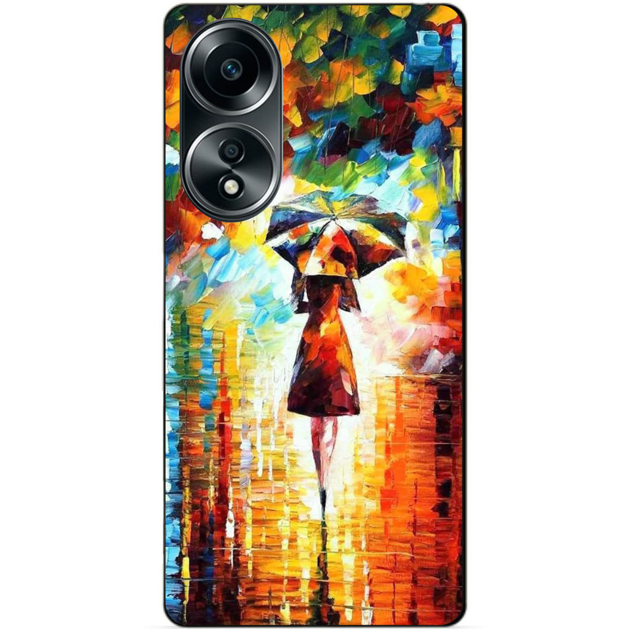 Силіконовий бампер чохол для Oppo A58 з малюнком Прогулянка