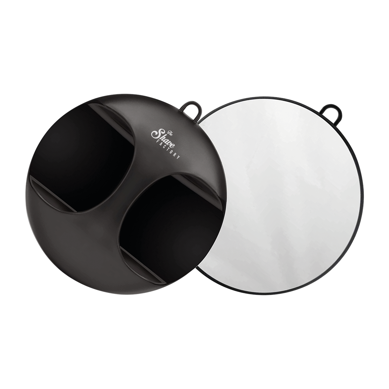 Дзеркало для стрижки The Shave Factory Barber Mirror Black (діаметр 27 см) чорне