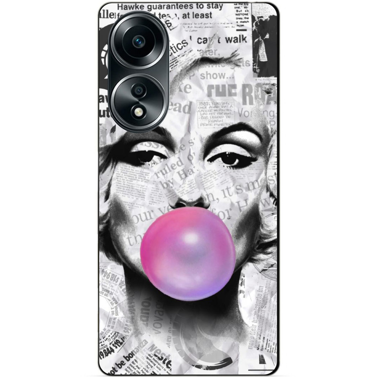 Силіконовий бампер чохол для Oppo A58 з малюнком Мерілін Монро Marilyn Monroe