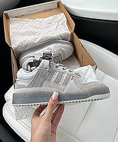 Жіночі Кросівки Adidas Forum Low x Bad Bunny Grey / Адідас Форум Низькі Бед Банні Сірі, фото 3