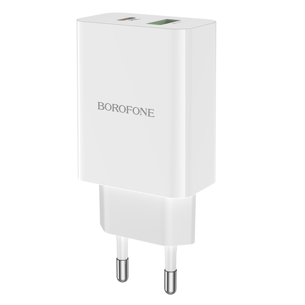 TU  TU Сетевое зарядное устройство Borofone BA56A USB/ Type-C QC PD 20W белое