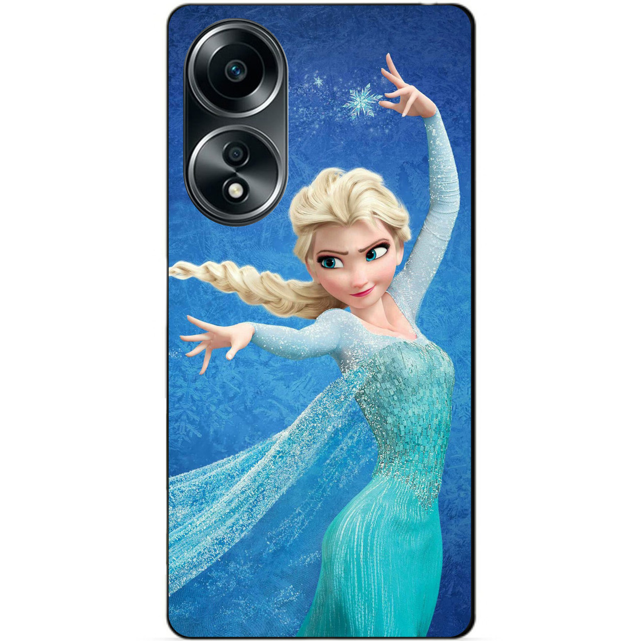 Силіконовий бампер чохол для Oppo A58 з малюнком Ельза Холодне Серце Олаф