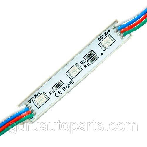 Світлодіодний модуль BRT 5050-3 led W 0.72W RGB, 12В, IP65, фото 1