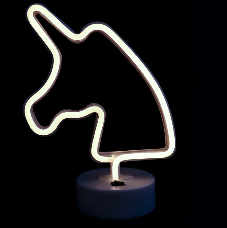 Ночной светильник (ночник) Neon Lamp Unicorn White (Единорог), фото 1