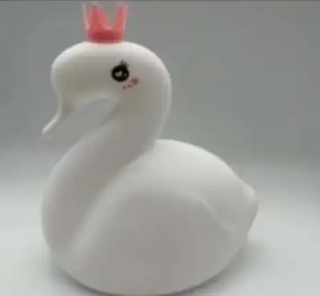 Силіконовий дитячий нічник Лебідь, LED нічник-світильник USB, фото 2
