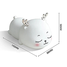 Силіконовий дитячий нічник Оленя з акумулятором, USB-нічник-світильник, фото 2