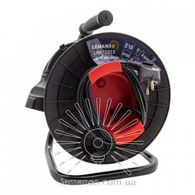 Подовжувач-котушка LMK72013 1 гніздо 2+28м 16A з заземленням Lemanso захист від перевантаження, макс навант. 800-3000Вт