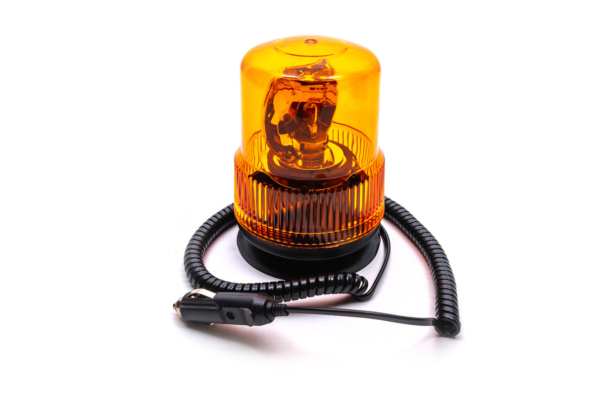 Поблесковий маячок оранжевий (мігалка) на магніті 12 v
