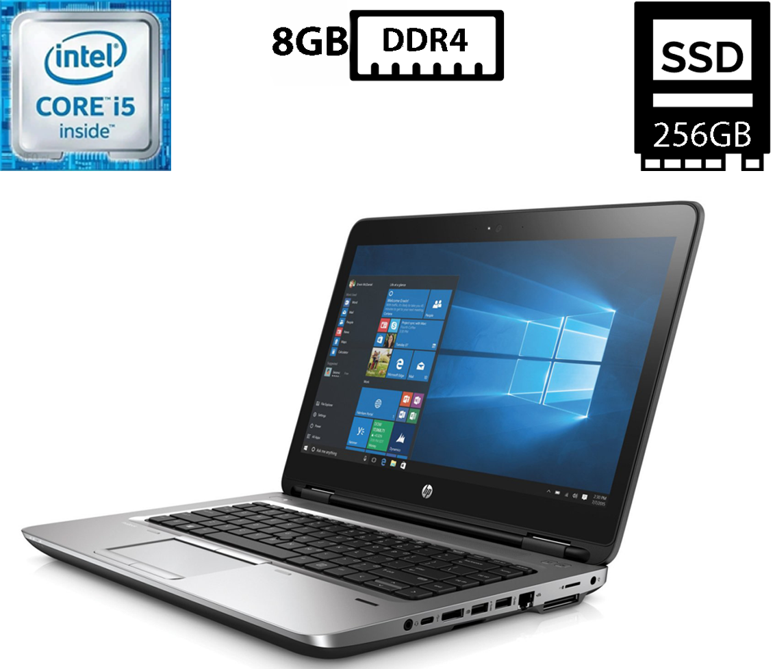 Ноутбук HP ProBook 640 G2/14”TN(1920x1080)/Intel Core i5-6200U 2.30GHz/8GB DDR4/SSD 256GB/Intel HD Graphics 520/Camera