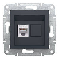 Розетка компьютерная Schneider Electric Asfora RJ45 UTP cat 6 антрацит EPH4700171