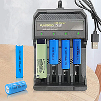 Зарядное устройство на 4 слота с USB, Li-ion Charger MS-5D84A, 4,2V 2A / Зарядка для аккумуляторов