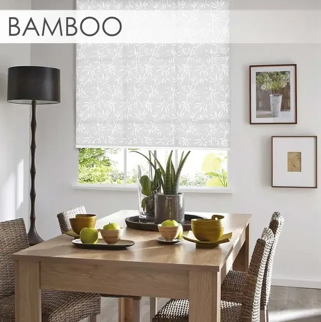 Тканинні ролети Бамбук. Bamboo Білий,