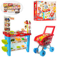 Детский игровой набор магазин с корзинкой продуктов BuyIT Дитячий ігровий набір магазин з кошиком продуктів