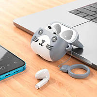 Беспроводные наушники котики детские маленькие Hoco EW46 мини Bluetooth наушники-вкладыши для детей