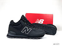 Зимние мужские меховые кроссовки из нубука New Balance 574 . Зимние нью баланс