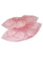 Бахіли одноразові поліетилен (4 гр пара) 200 пар в упаковці (рожеві)