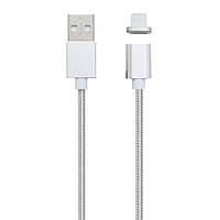 TU Кабель Clip-On магнитный с индикатором USB to Lightning 1m silver