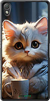 Чехол на Sony Xperia Z3 dual D6633 White cat "5646u-59-10746"