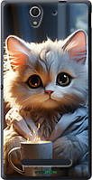 Чехол на Sony Xperia C3 D2502 White cat "5646u-171-10746"