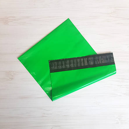Кур'єрський пакет (А3) без кишені 300 х 400 + 40 мм зелений-чорний (100 шт.), фото 2