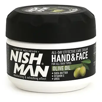 Крем для рук та обличчя Nishman Hand&Face Cream Olive Oil  300мл