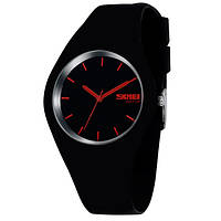 Наручные Мужские синиконовые часы черный скмей Skmei Rubber Black II 9068 BuyIT Наручний Чоловічий синіконовий