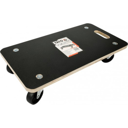 Тележка-платформа YATO 575х300х18 мм на 4 колесах Ø= 75 мм, нагрузка 200 кг, высота 110 мм, фото 1