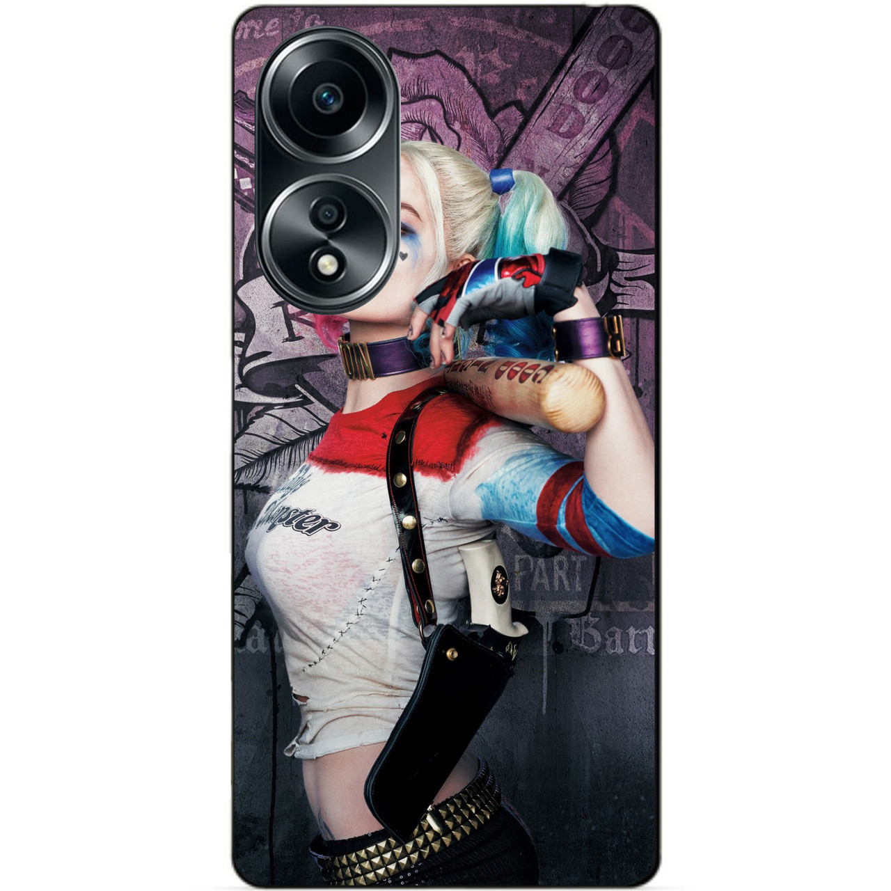 Силіконовий бампер чохол для Oppo A58 з малюнком Харлі Квінн Harley Quinn Joker