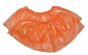 Бахіли одноразові поліетилен (4 гр пара) 200 пар в упаковці (помаранчеві)