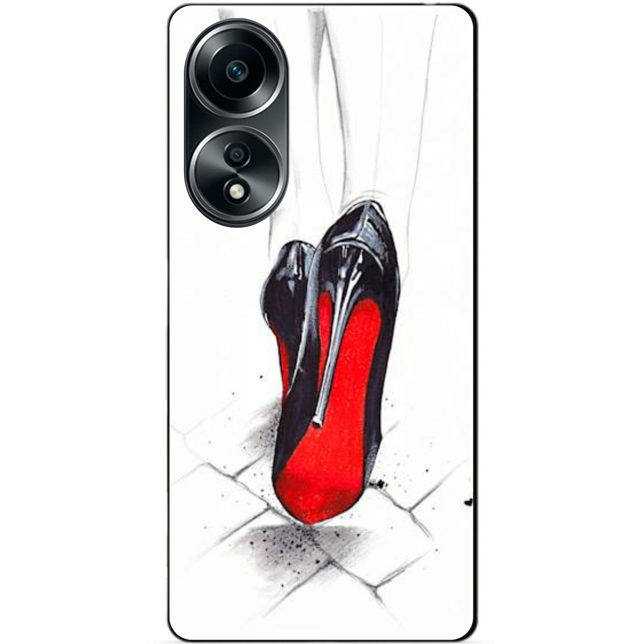 Силіконовий бампер чохол для Oppo A58 з малюнком Туфлі