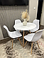 Комплект кухонних меблів, стіл та чотири стільці в скандинавському стилі MUF-ART, фото 2