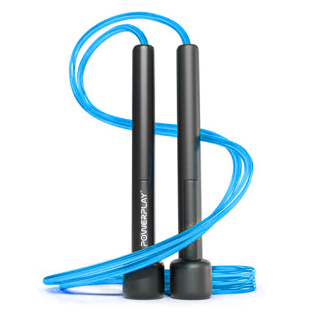 Скакалка PowerPlay 4201 Basic Jump Rope Синя (2,8m.), фото 1