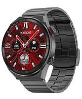Умные часы на руку черные DT3 Nitro Mate Steel Black BuyIT Розумний годинник на руку чорний DT3 Nitro Mate