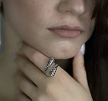 💍Срібна каблучка «Сяйво елегантності» з родієвим покриттям