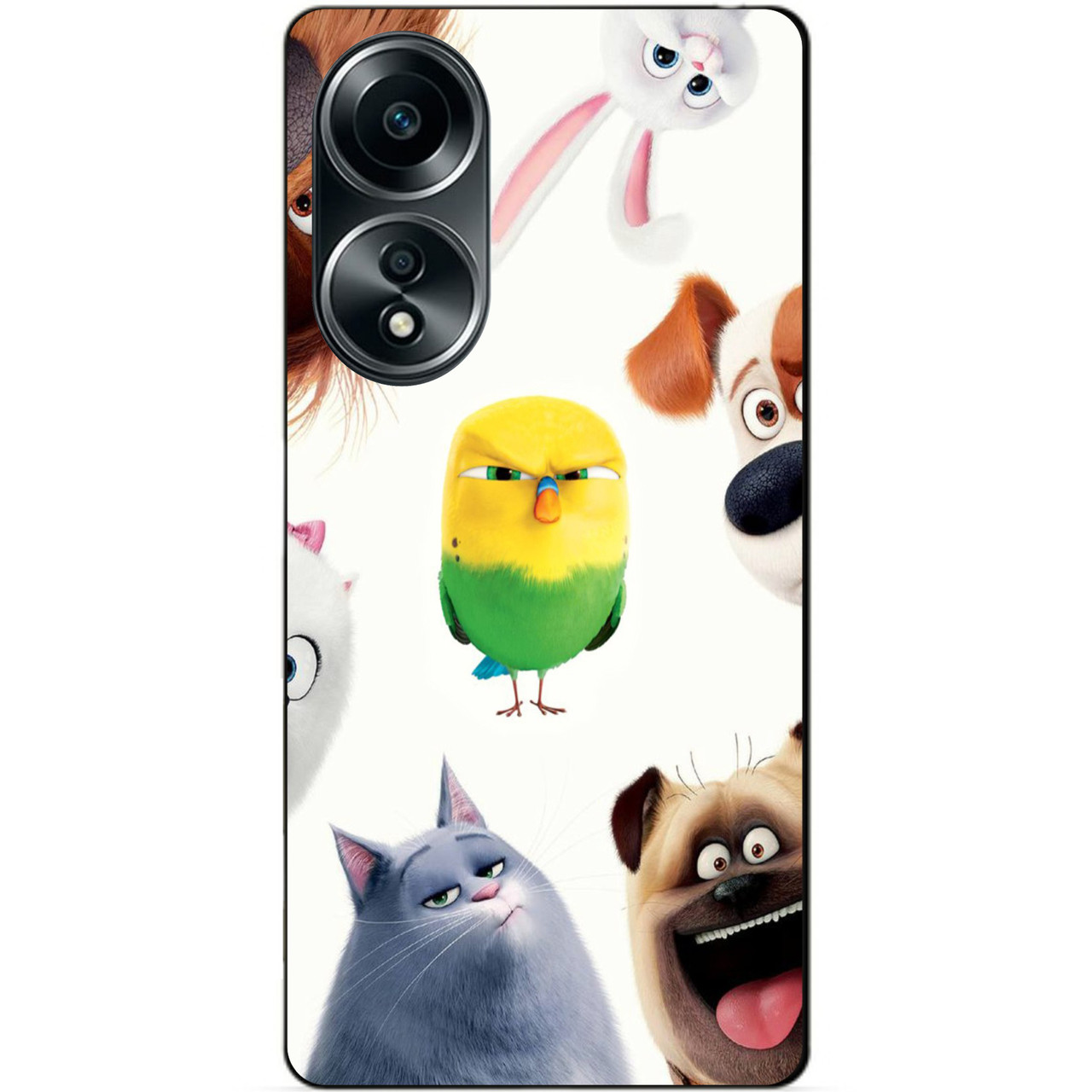 Силіконовий бампер чохол для Oppo A58 з малюнком Таємне життя Домашніх Животних