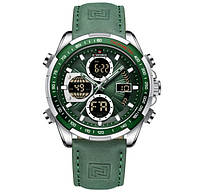 Класичний Чоловічий годинник на руку зелений Naviforce Fly ArmyGreen Toyvoo