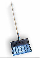 Лопата для уборки снега металлическая с черенком молотковое покрытие VIROK