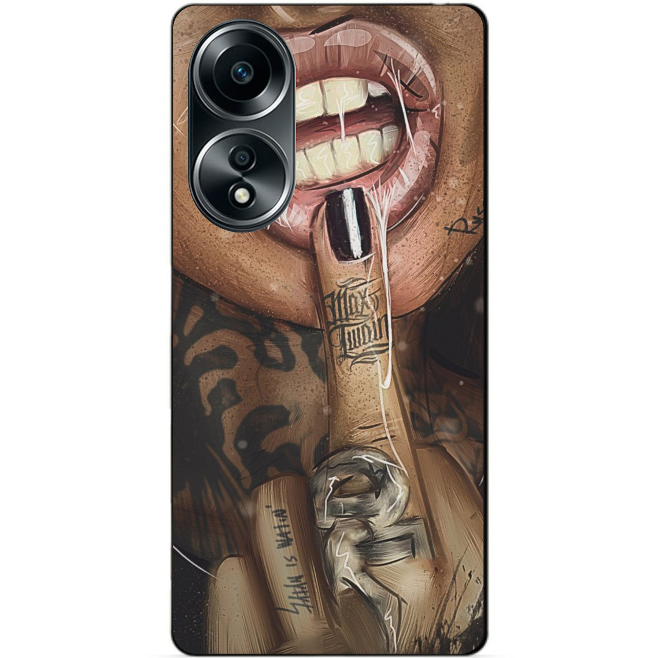 Силіконовий бампер чохол для Oppo A58 з малюнком Swag