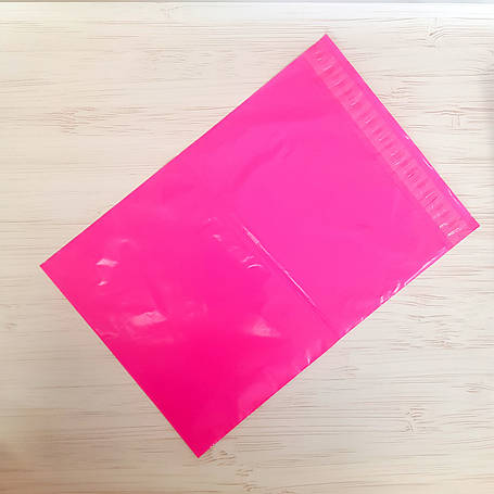 Кур'єрський пакет (А3+) без кишені 380 х 400 + 40 мм рожевий-рожевий (100 шт.), фото 2