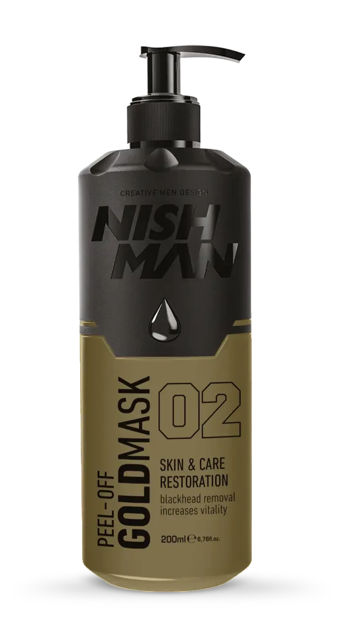 Золота маска для обличчя Nishman Peel-Off Gold Mask з дозатором 200мл