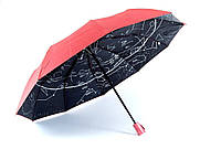 Женский зонт полуавтомат полиэстер красный Арт.19302-4 Bellissimo (Китай)