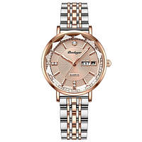Женские классические часы розовое золото Poedagar Nice BuyIT Жіночий класичний годинник рожеве золото Poedagar