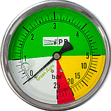 Манометр регулятора тиску (розподільника) польського обприскувача великий (різьба M12 * 1,5), фото 2
