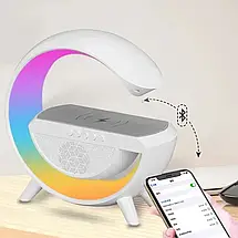 Настільна смарт-лампа нічник з Bluetooth колонкою й бездротовою зарядкою для телефона RGB LIGHT ВТ-2301, фото 6