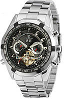 Мужские наручные Часы механические серебряные Forsining Texas BuyIT Чоловічий наручний Годинник механічний