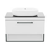 Тумба з раковиною Imprese Black Edge f32119W 90 см, фото 3