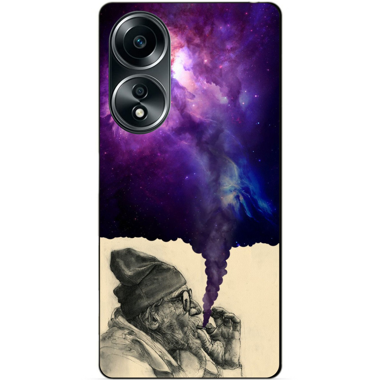 Силіконовий бампер чохол для Oppo A58 з малюнком Дід Космос