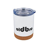 Кофейная кружка OldBro Для Старого Друга с пробковым дном 360мл WhiteClassic из нержавеющей стали с двойными